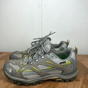 North Face Womens size 7 shoes gray waterproof hiking sneakers